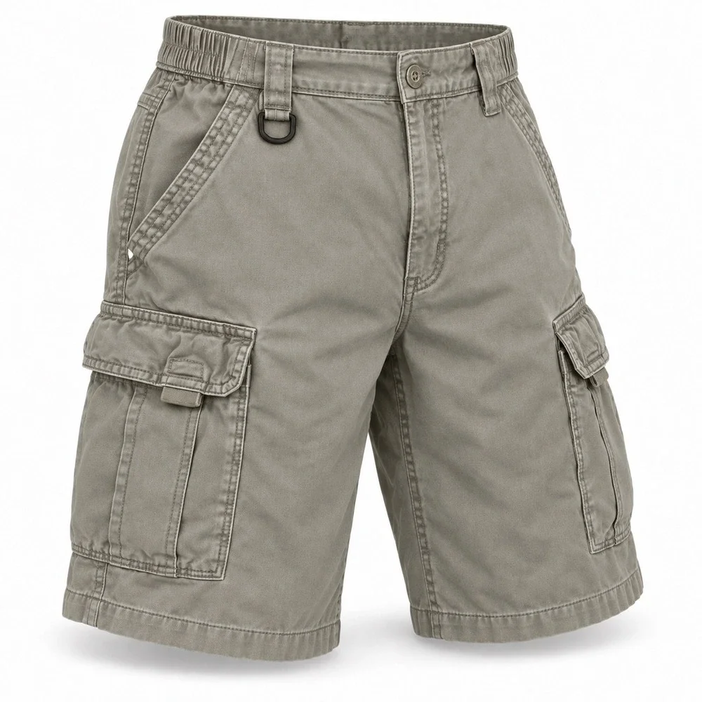 Columbia Mens Cargo Shorts Gray Size 34 Hiking Outdoor Utility Canvas 9 Inseam